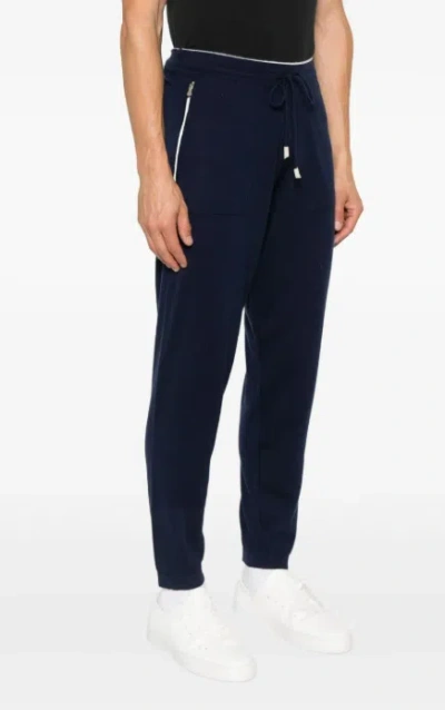 Eleventy Zip-pocket Drawstring Track Pants In Black