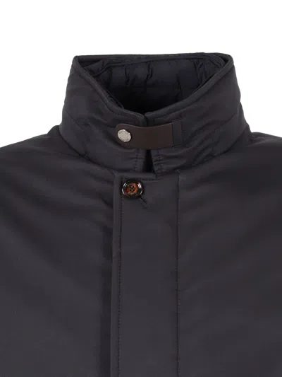 Moorer Long-sleeved Stand-up Collar Jacket In Black