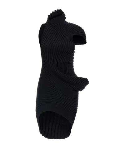 Issey Miyake 'knit (as It Is)' Dress In Black