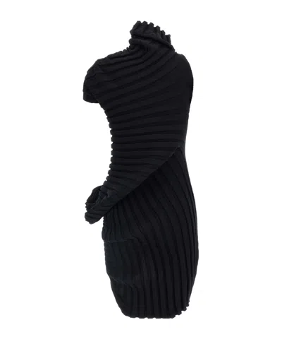 Issey Miyake 'knit (as It Is)' Dress In Black