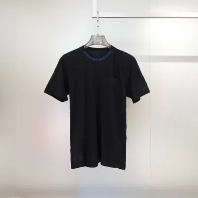 Chrome Hearts Short-sleeved T-shirt With Lettering On The Collar In Black