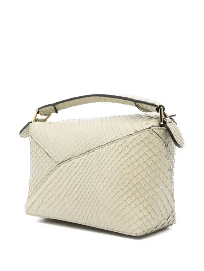 Loewe Puzzle Edge Mini Leather Handbag In Brown