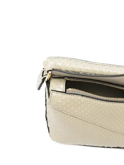 Loewe Puzzle Edge Mini Leather Handbag In Brown