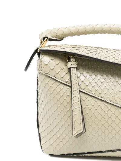 Loewe Puzzle Edge Mini Leather Handbag In Brown