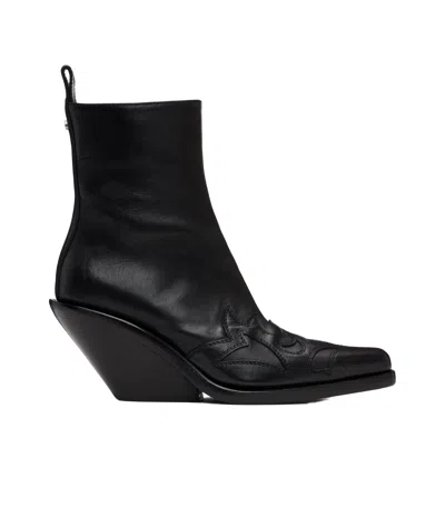 Ann Demeulemeester Larisa Pointy Ankle Boots In Black