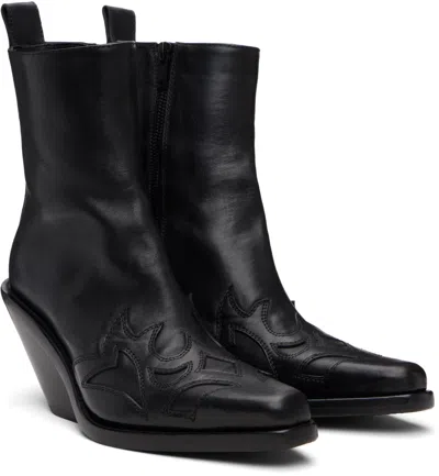 Ann Demeulemeester Larisa Pointy Ankle Boots In Black