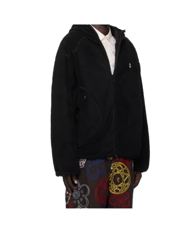 Kenzo Boke Flower 2.0 Zip-up Fleece Hoodie In Black