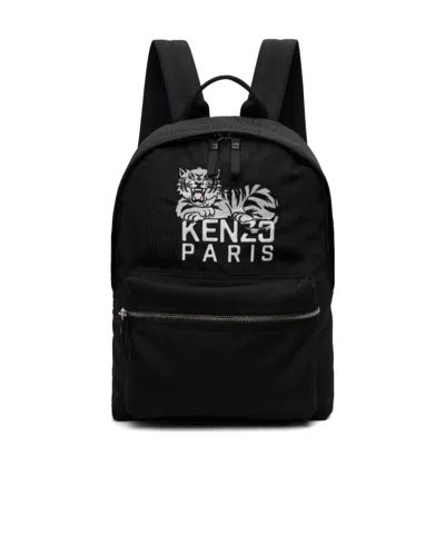 Kenzo Backpack With Adjustable Straps And Top Handle In Black