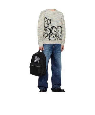 Kenzo Backpack With Adjustable Straps And Top Handle In Black