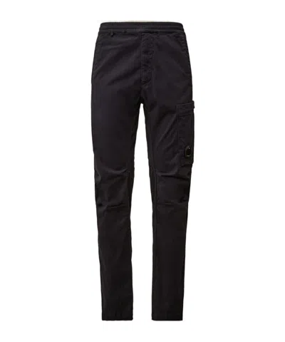 C.p. Company Elastic Waist Casual Pants In Black