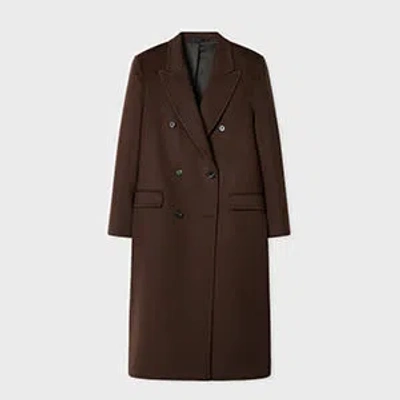 Paul Smith Wool And Cashmere Coat In Brown