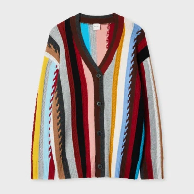Paul Smith Cashmere Cardigan In Multi