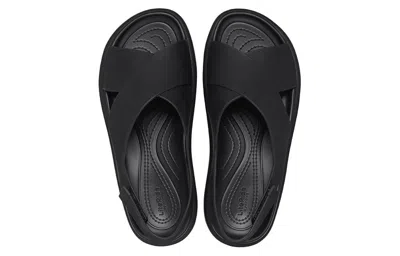 Crocs Brooklyn Luxe Cross Strap In Black