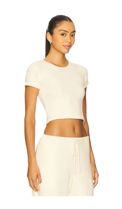 Leset Lauren Crop Cardigan In Vanilla In Neutral