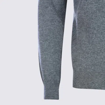 Malo Turtleneck Sweater With Ribbed Cuffs And Hem In Gray