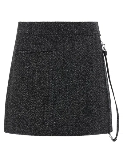 Courrèges Courreges Women 'zipped Caviar Mini' Skirt In Black