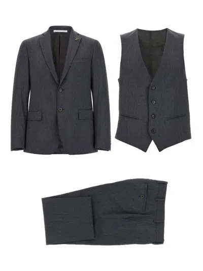 Pal Zileri Three Piece Linea Cerimonia Suit Set In Gray