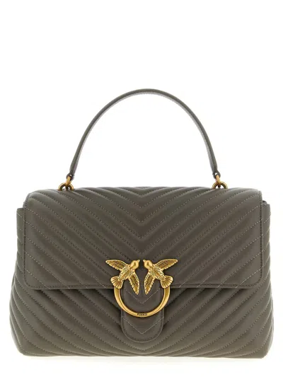 Pinko Love Lady Handbag In Gray