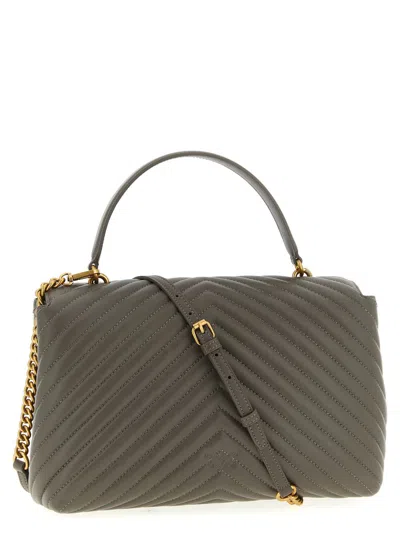 Pinko Love Lady Handbag In Gray