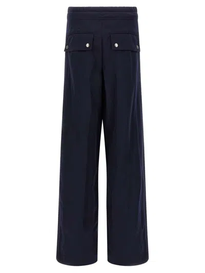 Dries Van Noten Wide Black Cotton Trousers In Multi