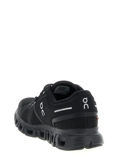 On Womens Cloud 6 Mesh Low-top Trainers Black Black F In Black