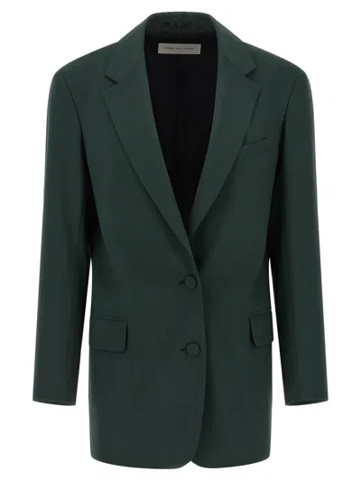 Dries Van Noten Single Breasted Blazer In Green