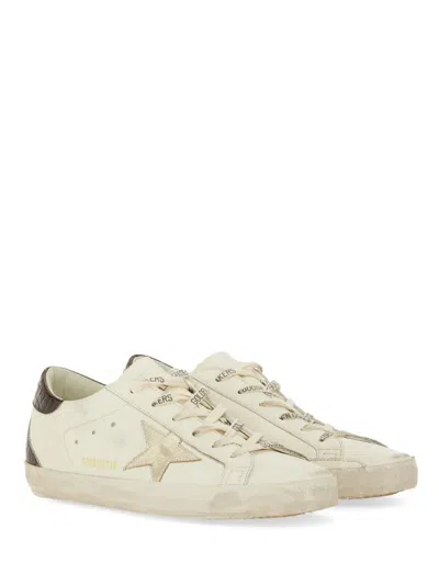 Golden Goose 20mm Super-star Leather Sneakers In White