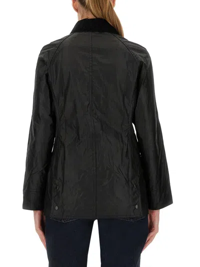 Barbour Black Beadnell Waxed Jacket In Black