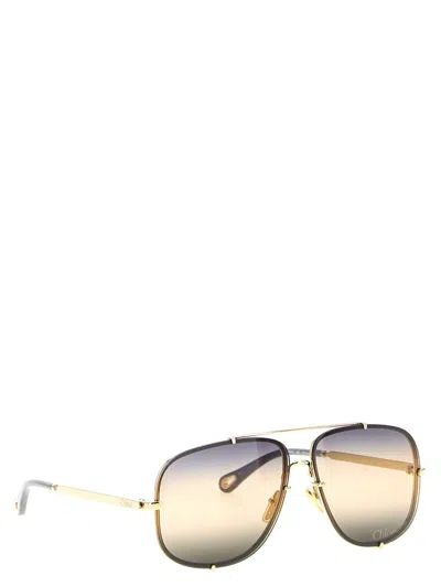 Chloé Square Frame Sunglasses Gradient Lenses In Multi