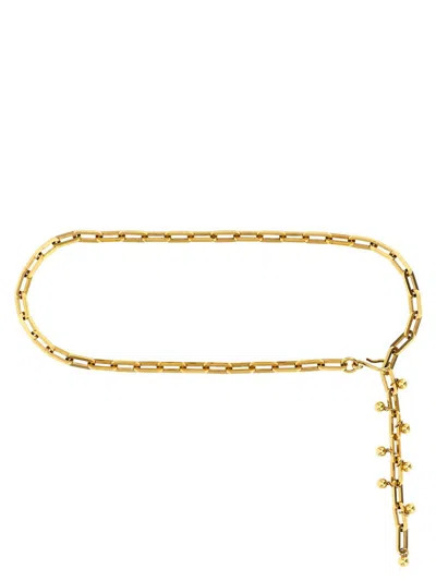 Etro Adjustable Chain Link Belt With Gold Finish In Gold