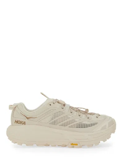 Hoka Sole Sneakers With Breathable Mesh Panels In Gold