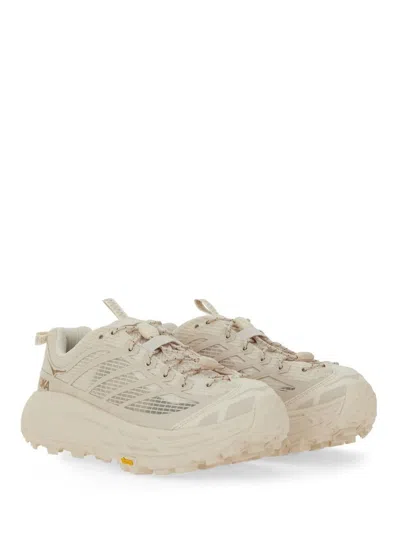 Hoka Sole Sneakers With Breathable Mesh Panels In Gold