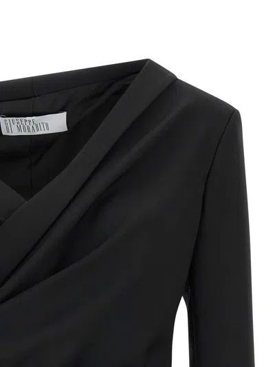 Giuseppe Di Morabito Asymmetrical Jacket Featuring Brooch Detail In Black