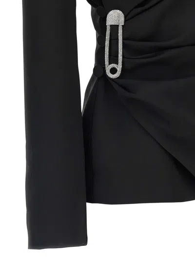 Giuseppe Di Morabito Asymmetrical Jacket Featuring Brooch Detail In Black