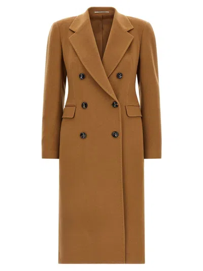 Tagliatore 'meryl' Double-breasted Coat In Brown