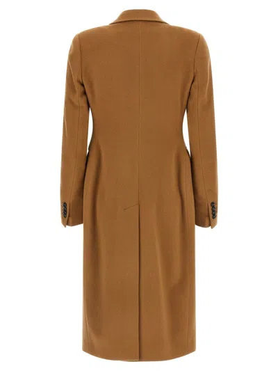 Tagliatore 'meryl' Double-breasted Coat In Brown