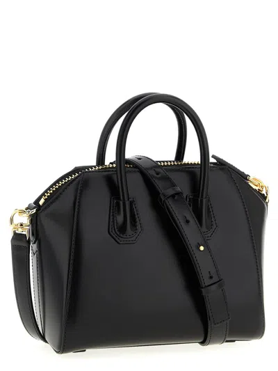 Givenchy Mini Antigona Bag In Box Leather In Black