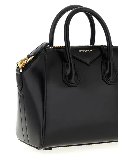 Givenchy Mini Antigona Bag In Box Leather In Black