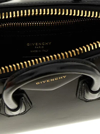 Givenchy Mini Antigona Bag In Box Leather In Black