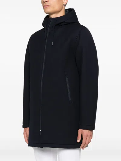 Herno Technical Fabric Parka In Blue