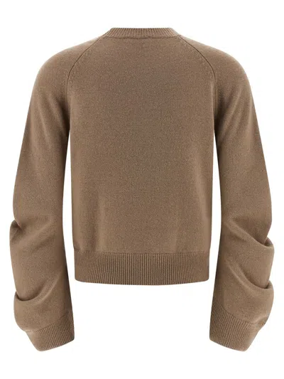 Nude Cuffed-sleeve Crewneck Sweater In Neutral
