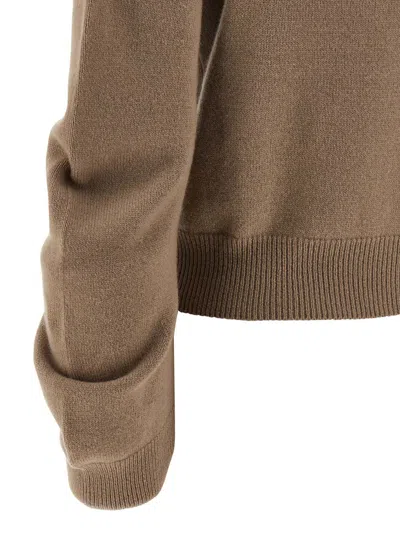 Nude Cuffed-sleeve Crewneck Sweater In Neutral