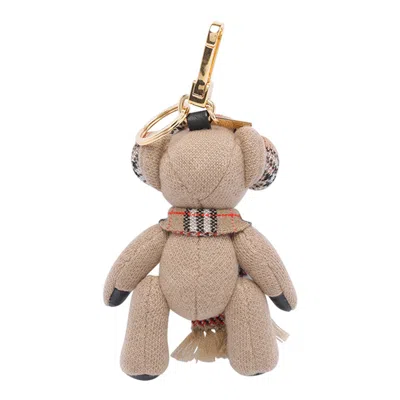 Burberry Checked Wool And Cashmere-blend And Gold-tone Bag Charm In Brown