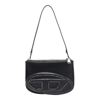 Diesel Borsa A Spalla 1dr In Pelle Nera  Donna In Black