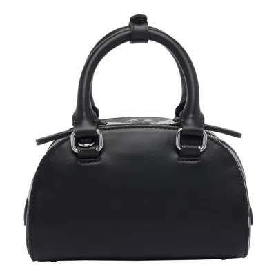 Diesel 1dr Dome-leather Bowling Bag In Black