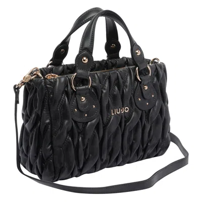 Liu •jo Quilted Tote Bag Adjustable Strap In Black