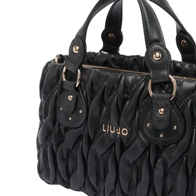 Liu •jo Quilted Tote Bag Adjustable Strap In Black