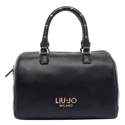 Liu •jo Cross-body Satchel Studded Handles In Black