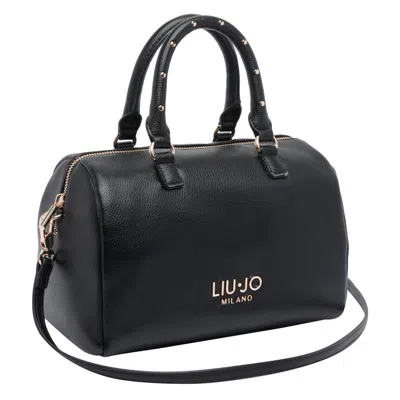 Liu •jo Cross-body Satchel Studded Handles In Black