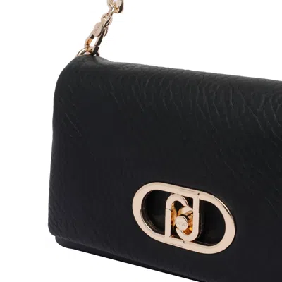 Liu •jo Medium Lapuffy Shoulder Bag With Chain Strap In Black